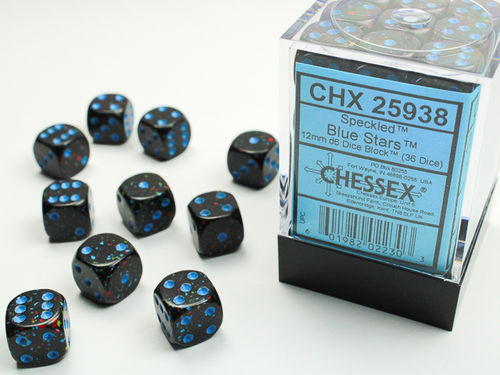 Speckled Blue Stars (Würfelset 36 x W6)