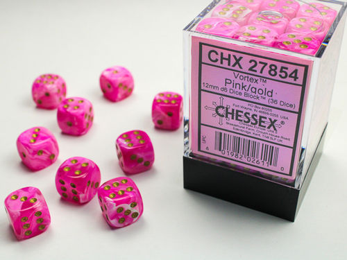Vortex Pink/gold (Würfelset 36 x W6)