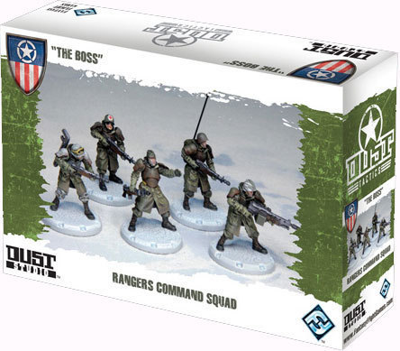 Dust Tactics: Rangers Command Squad - "The Boss" - MIT LAGERSCHADEN