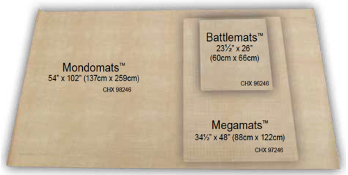 Spielmatte - Reversible Battlemat™ (60x66cm) with 25mm Squares and Hexes (VORBESTELLUNG)