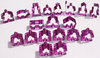 Carcassonne: Meeple - komplettes Spielfiguren-Set (19 Figuren) TRANSPARENT Lila