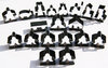 Carcassonne: Meeple - komplettes Spielfiguren-Set (19 Figuren) TRANSPARENT Schwarz