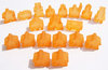 Carcassonne: Meeple - 19er-Set (komplettes Spielfiguren-Set) FROZEN Orange