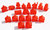 Carcassonne: Meeple - 19er-Set (komplettes Spielfiguren-Set) FROZEN Rot