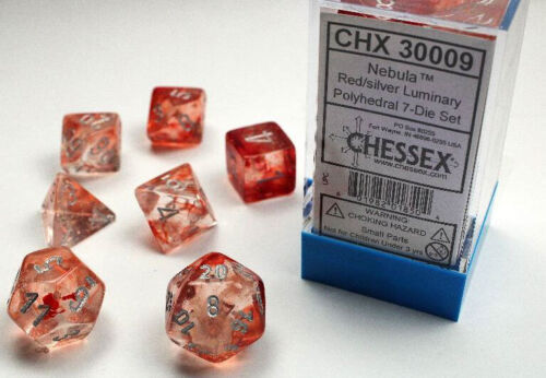 Nebula Red/silver (7-Würfelset)