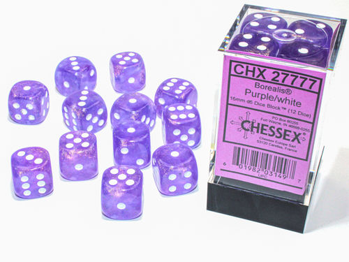 Borealis Purple/white LUMINARY™ (Würfelset 12 x W6)