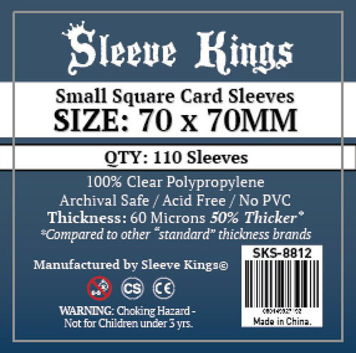 Small Quare Card Sleeves (110pcs) 70x70mm - 8812